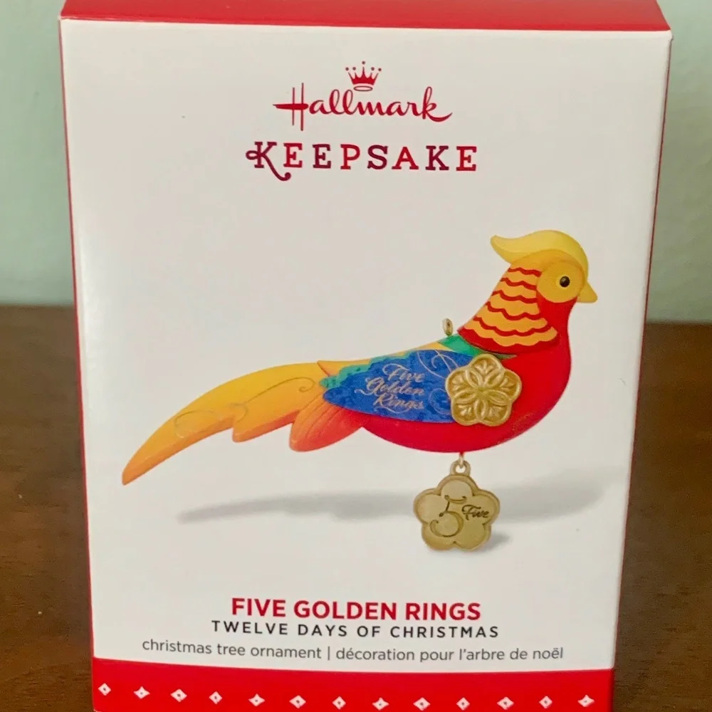 Hallmark 2015 Twelve Days Of Christmas Five Golden Rings Ornament
